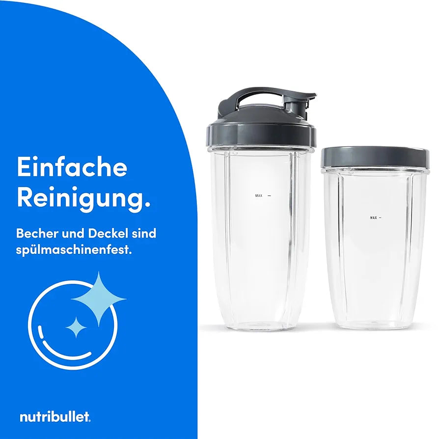 nutribullet Original 600, Elektrischer Mixer, Zerkleinerer, Smoothiemixer, Smoothie Maker, 600 W, Schwarz, NB603B