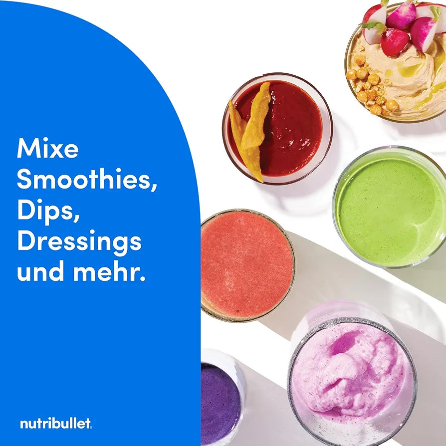 nutribullet Original 600, Elektrischer Mixer, Zerkleinerer, Smoothiemixer, Smoothie Maker, 600 W, Schwarz, NB603B